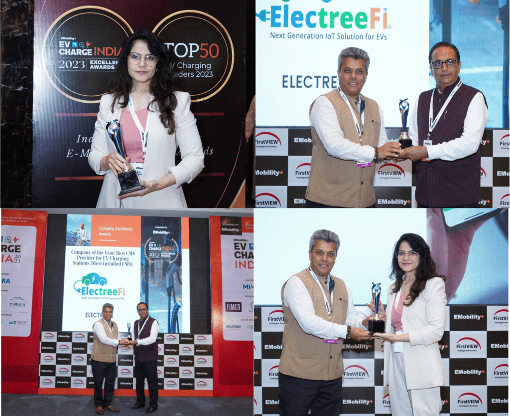 Electreefi wins best cms provider award for ev charging stations