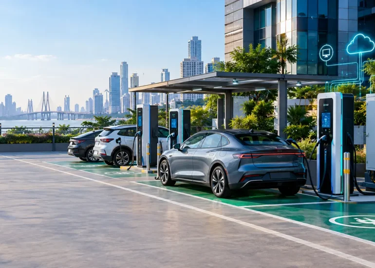 EV charging infrastructure for commercial parking Mumbai