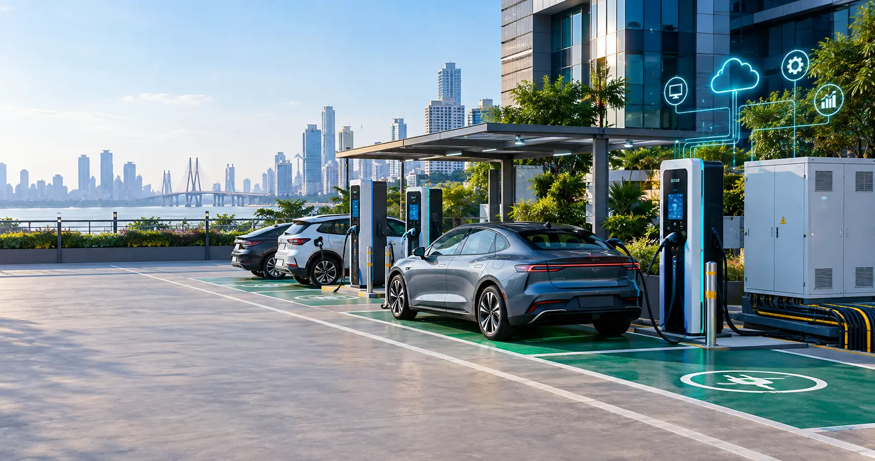 EV charging infrastructure for commercial parking Mumbai