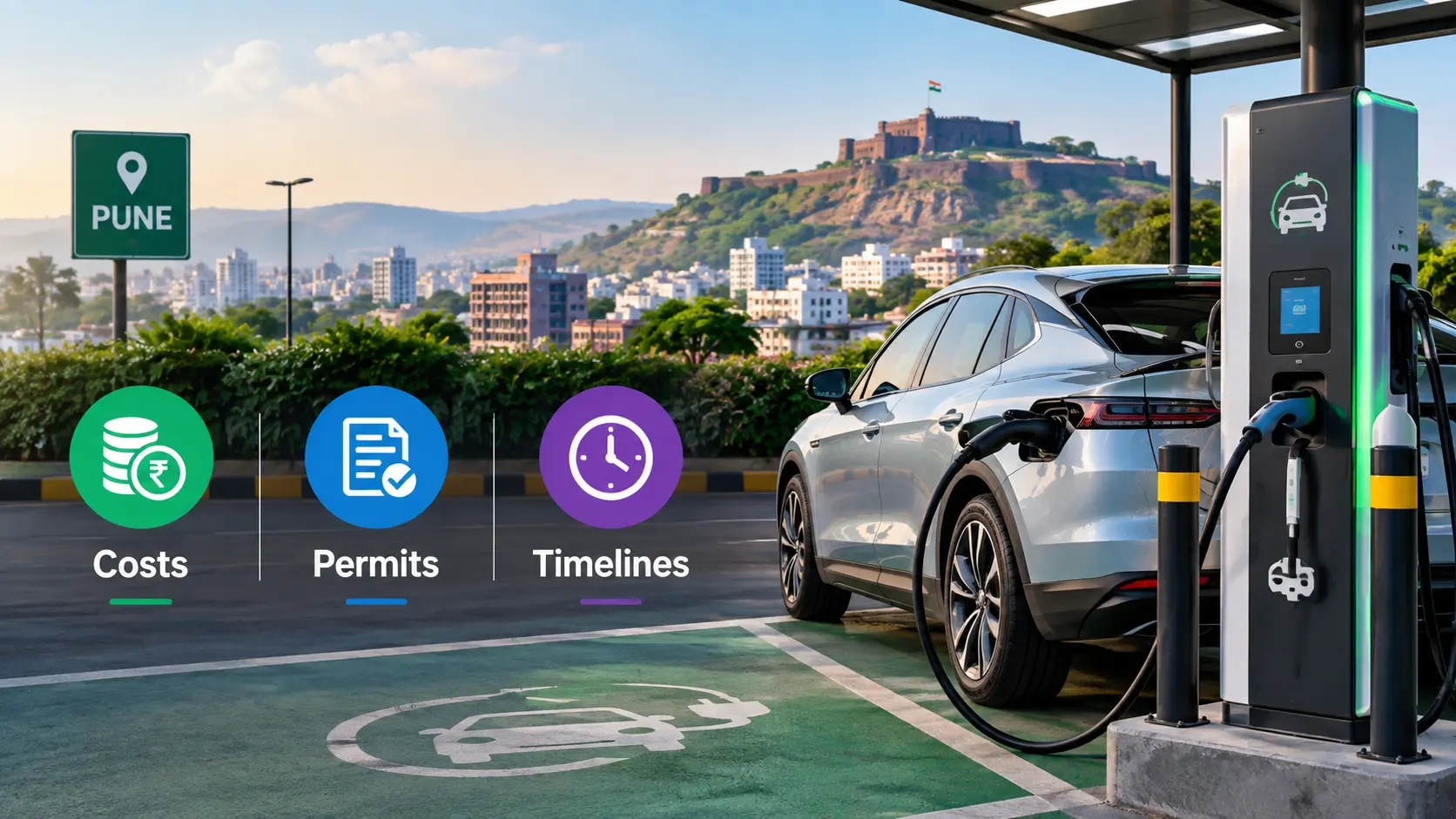 EV charging station setup Pune