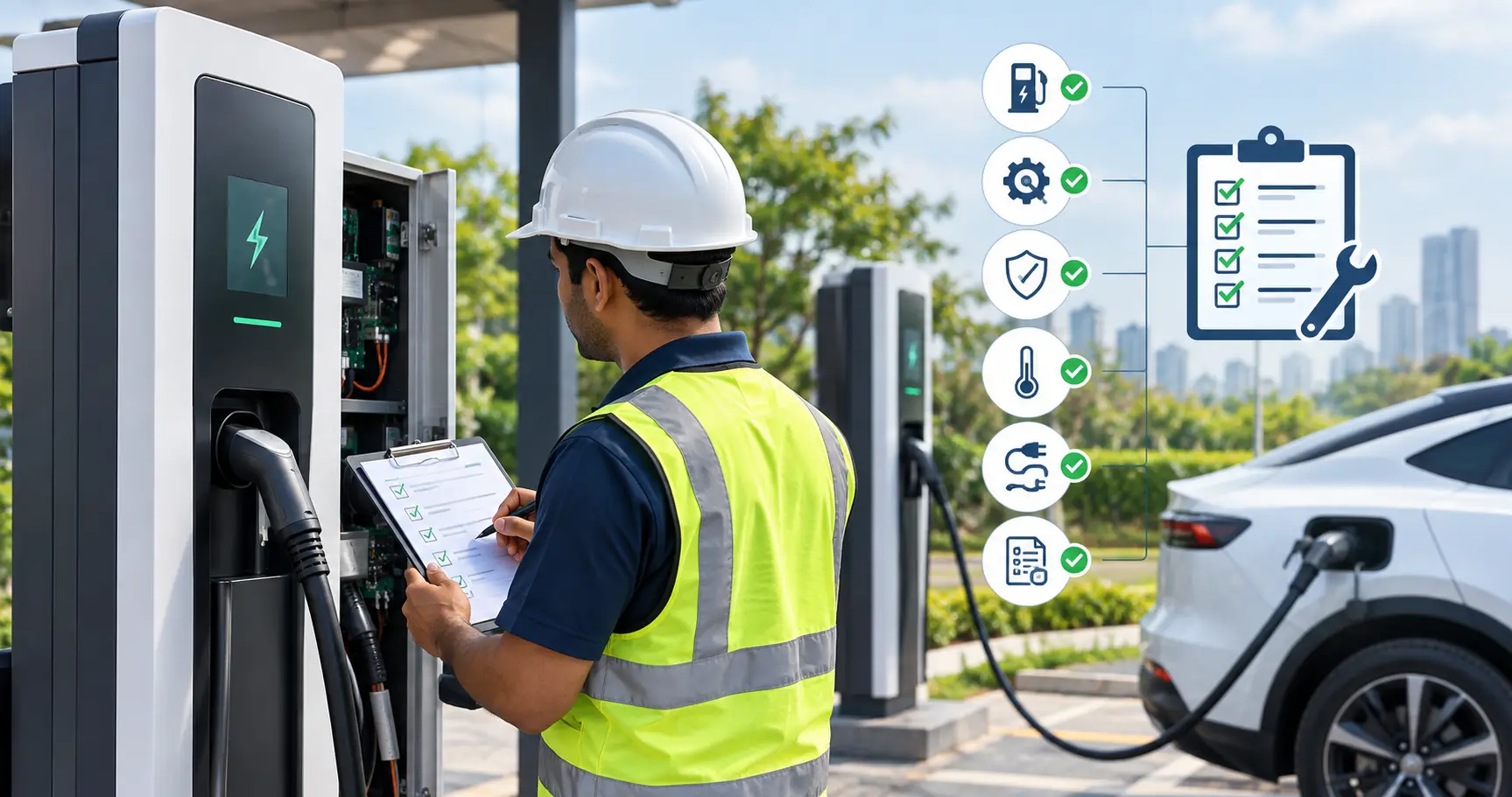 EV charging station maintenance
