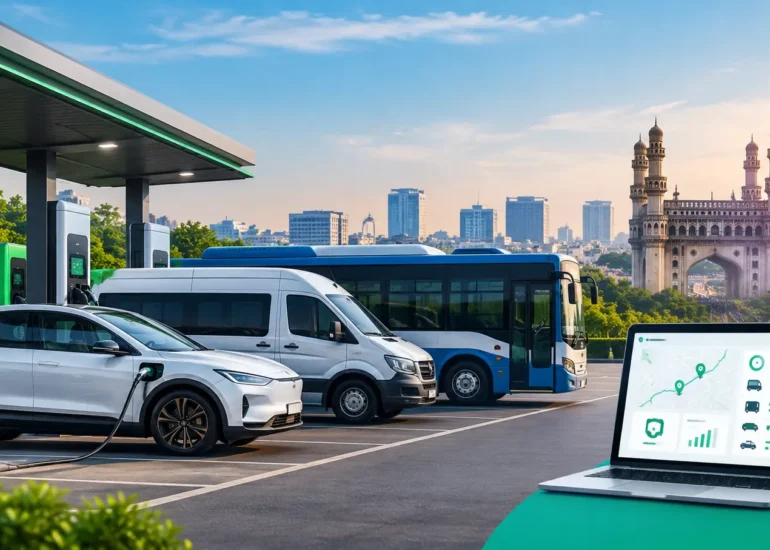 fleet EV charging infrastructure Hyderabad